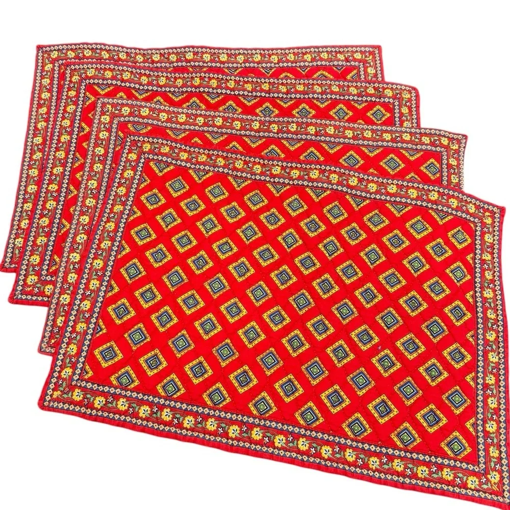 Vera Bradley Villa Red vintage place mats set of 4